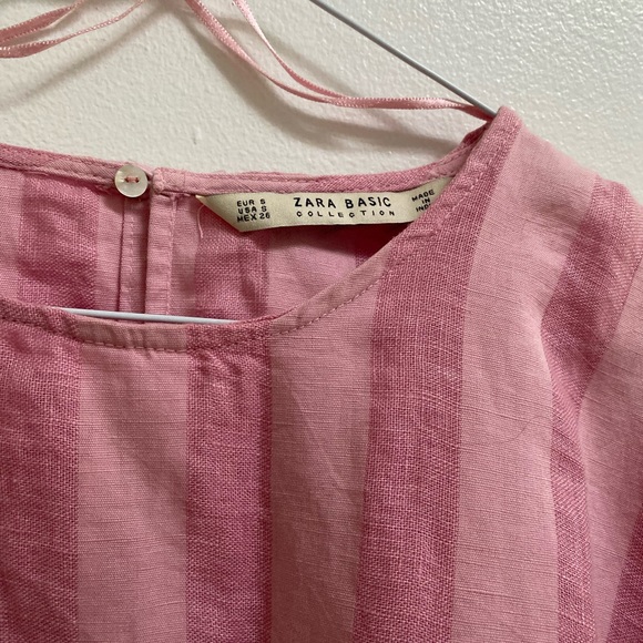 Zara Ruffled Linen Blouse S - Picture 5 of 7